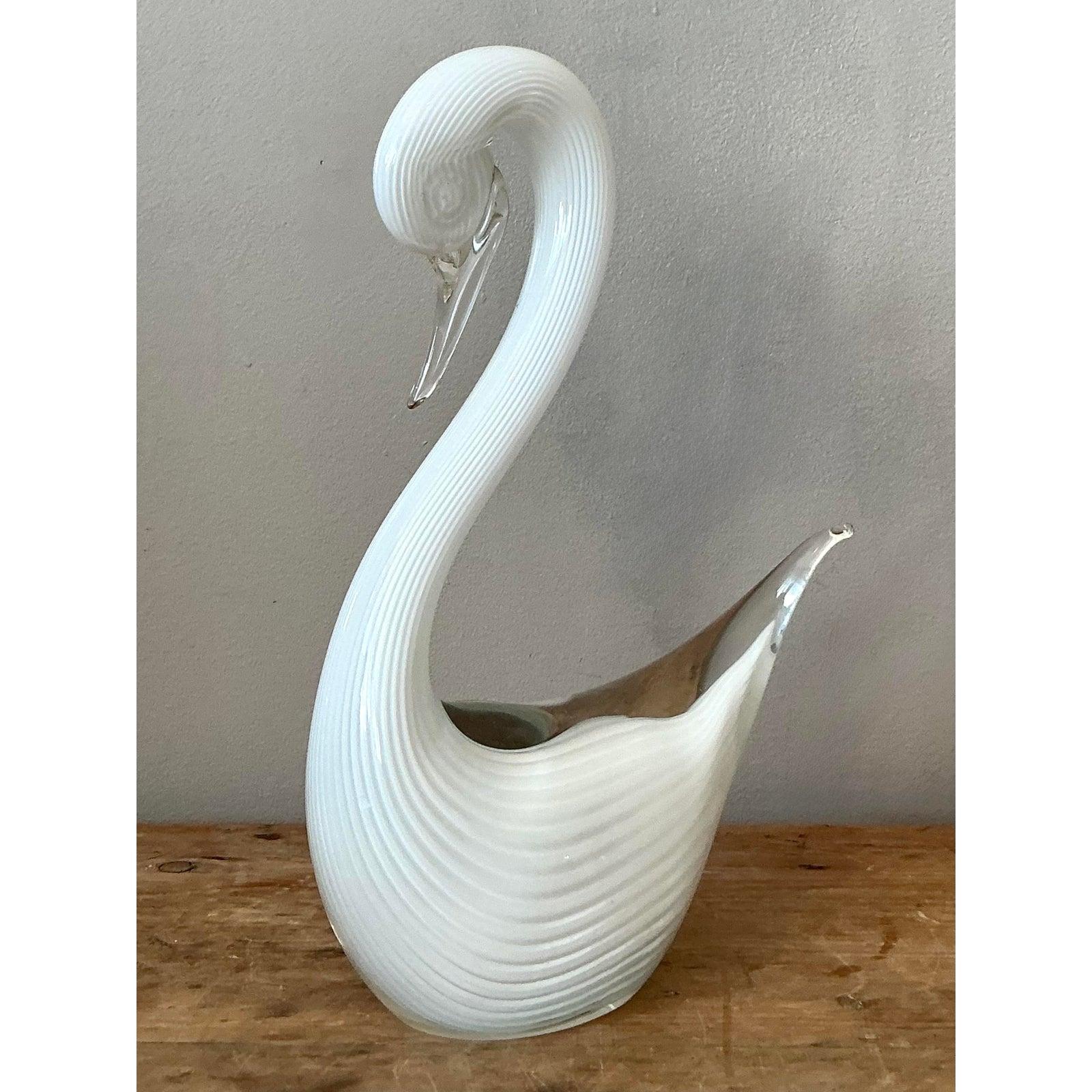 Italiano Cigno in vetro artistico italiano vintage in vendita