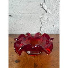 Vintage Italian Art Glass Tray After Murano
