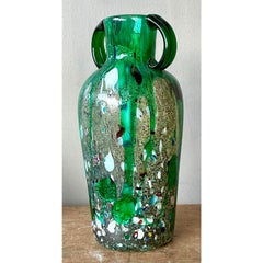 Vintage Italian Art Glass Vase After Murano