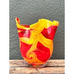 Jarrón Vintage Italian Art Glass After Murano