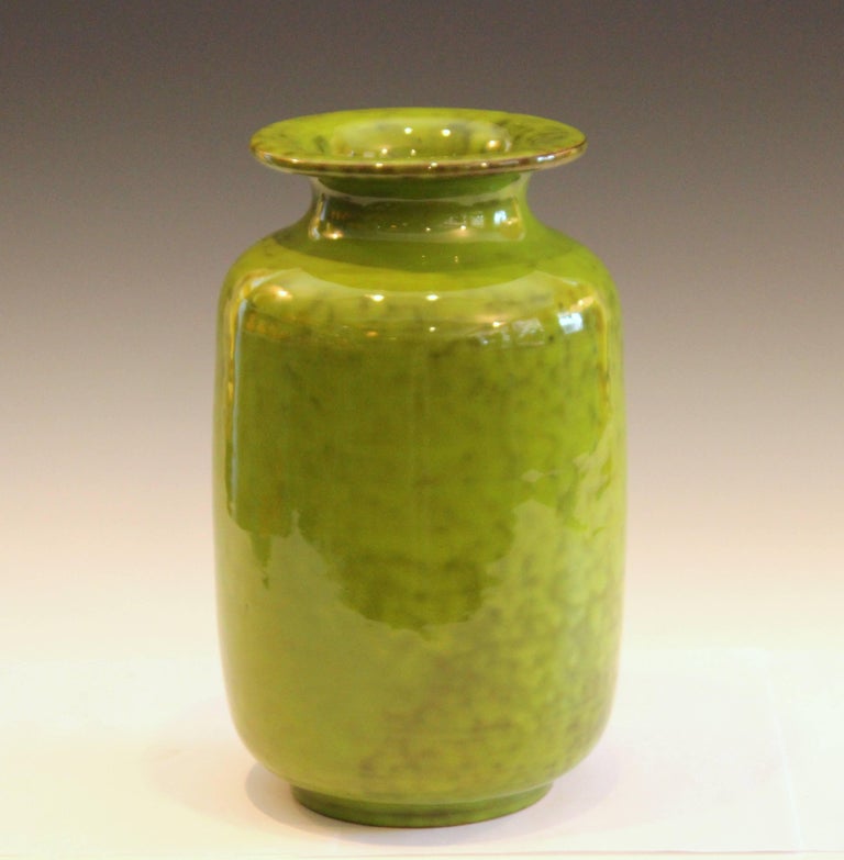Vintage Italian Art Pottery Bright Kelly Lime Green Italica Ars Raymor