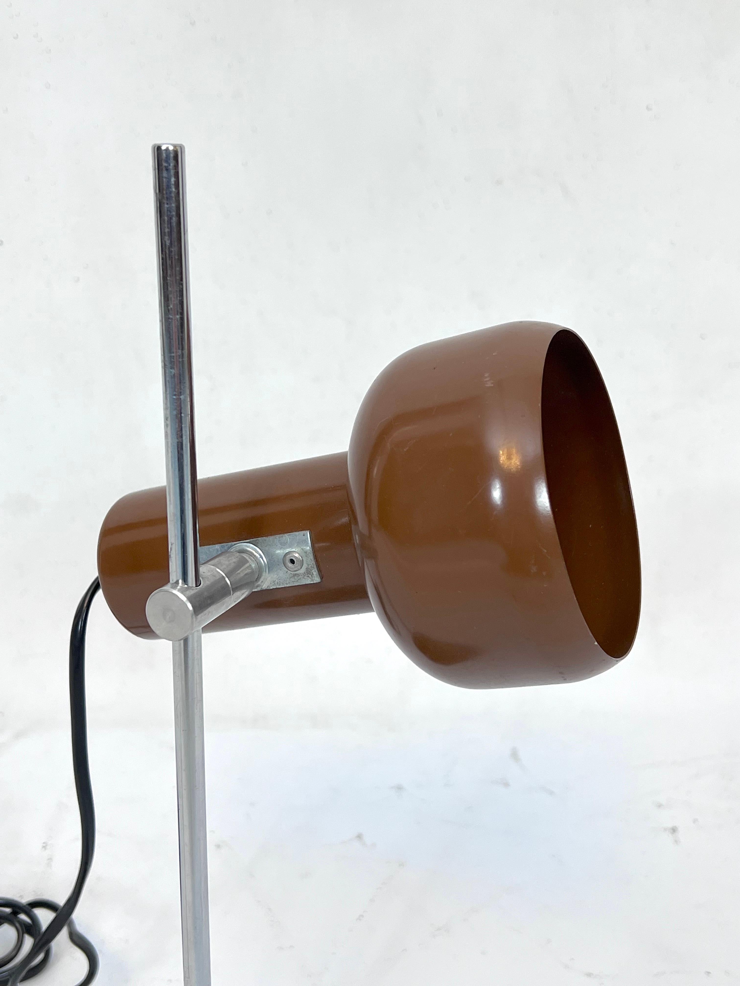 Mid-Century Modern Lampe de bureau italienne vintage articulée en métal, années 70 en vente