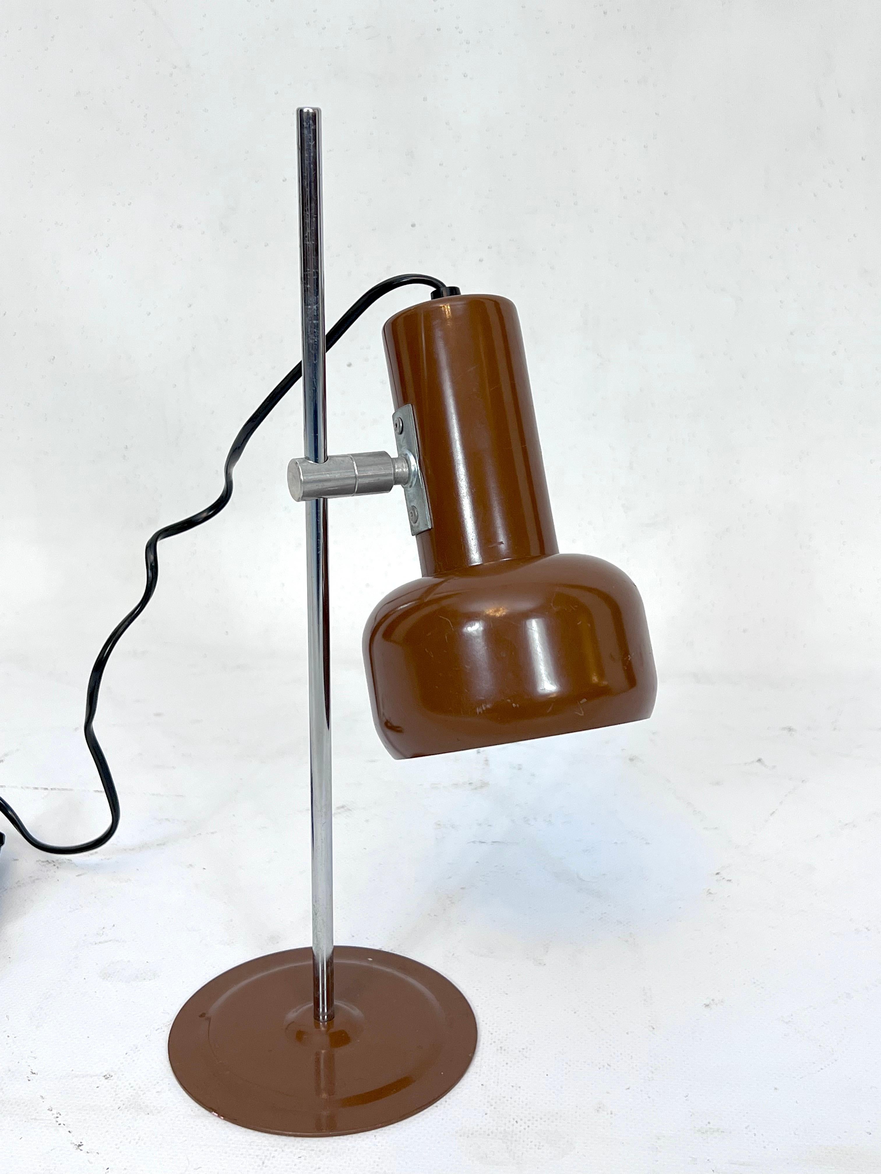 Lampe de bureau italienne vintage articulée en métal, années 70 en vente 2