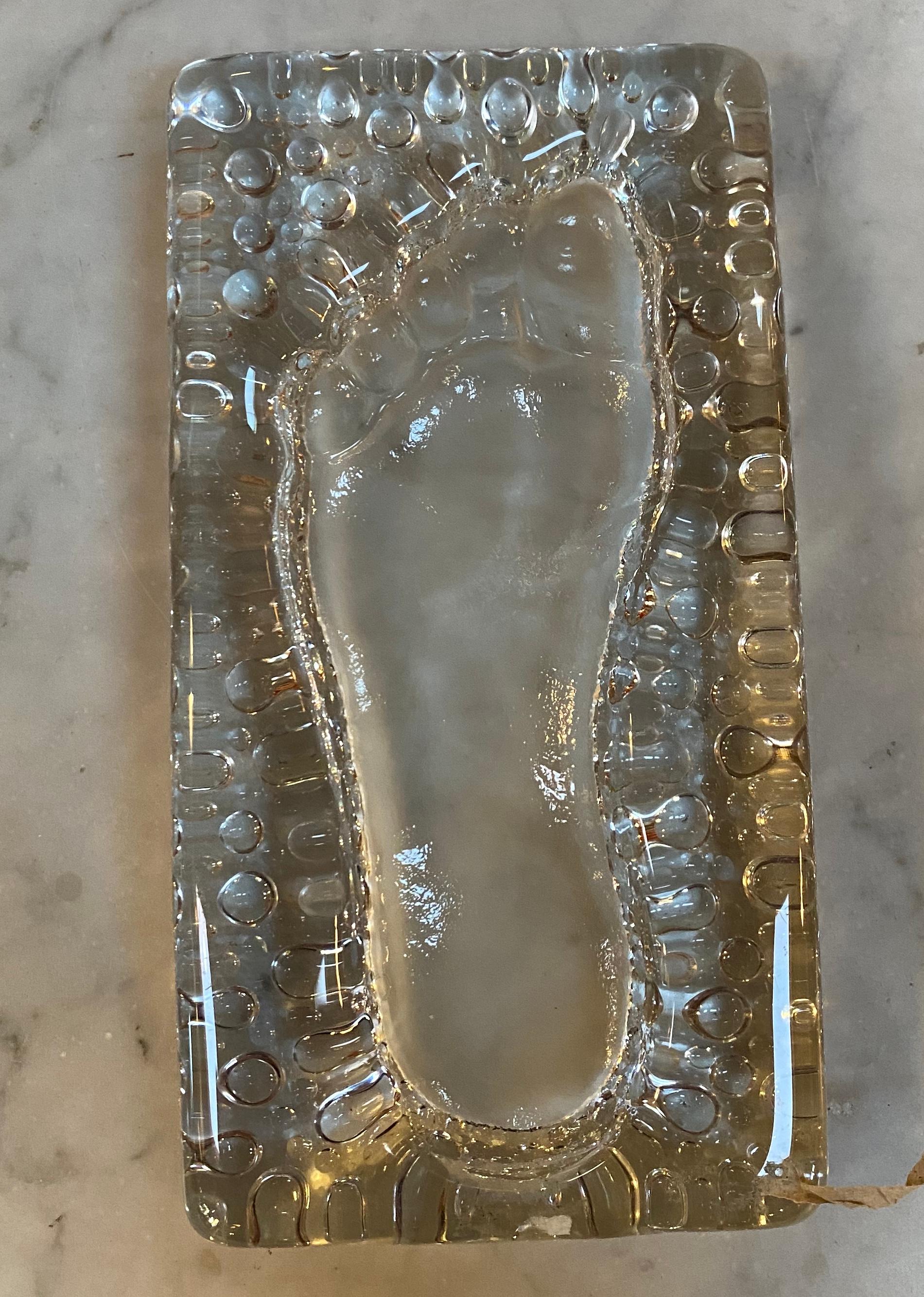 Metà XX secolo Posacenere italiano vintage soffiato a mano anni '60 in vendita