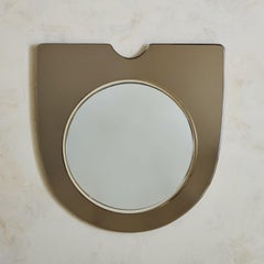 Vintage Italian Back-Painted Glass Frame Wall Mirror