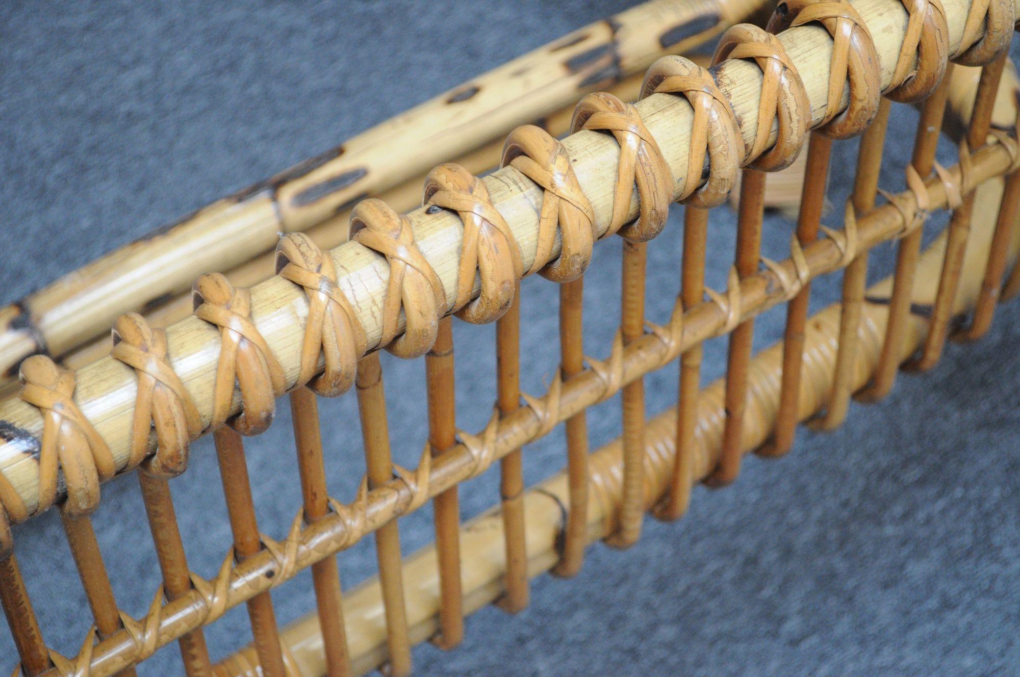 Vintage Italian Bamboo and Rattan Daybed by Tito Agnoli for Bonacina 3
