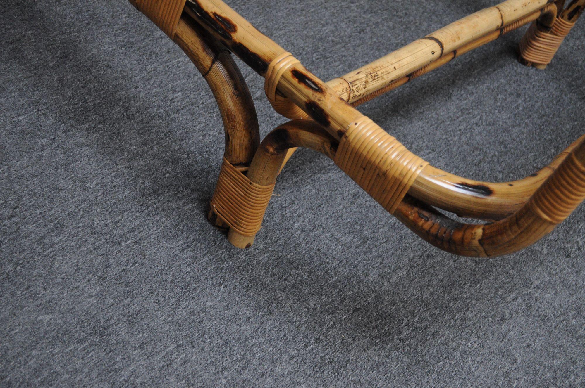 Vintage Italian Bamboo and Rattan Daybed by Tito Agnoli for Bonacina 8