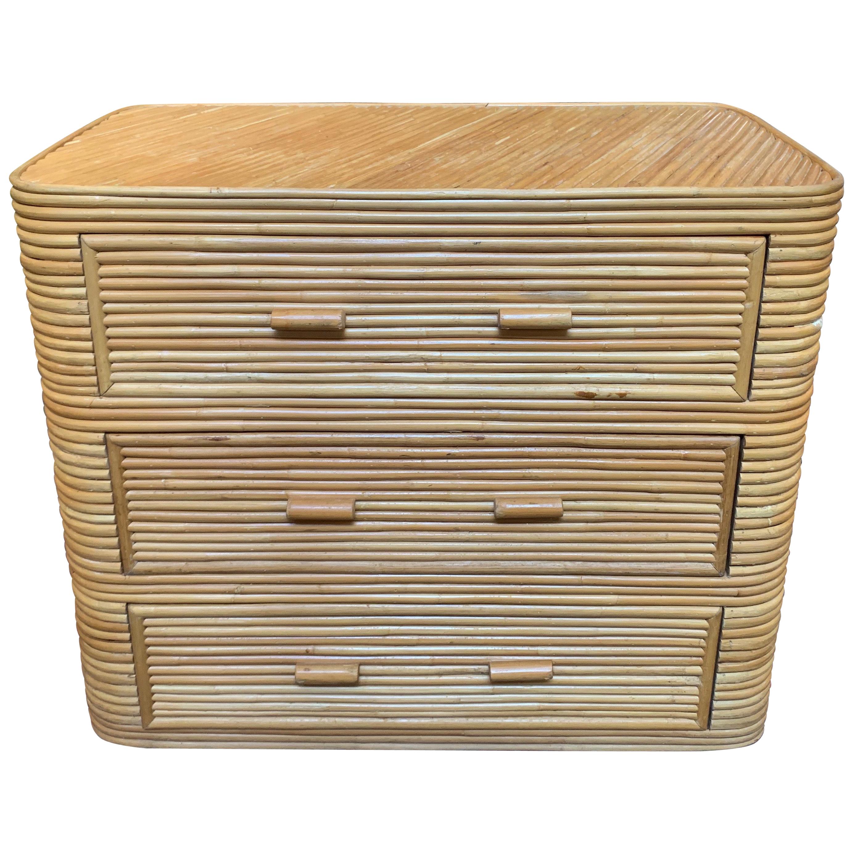 Vintage Italian Bamboo Chest For Sale