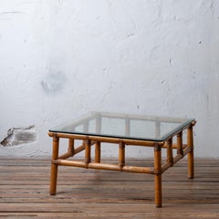 Vintage Italian Bamboo Coffee Table