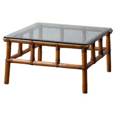Vintage Italienischer Bambus Couchtisch
