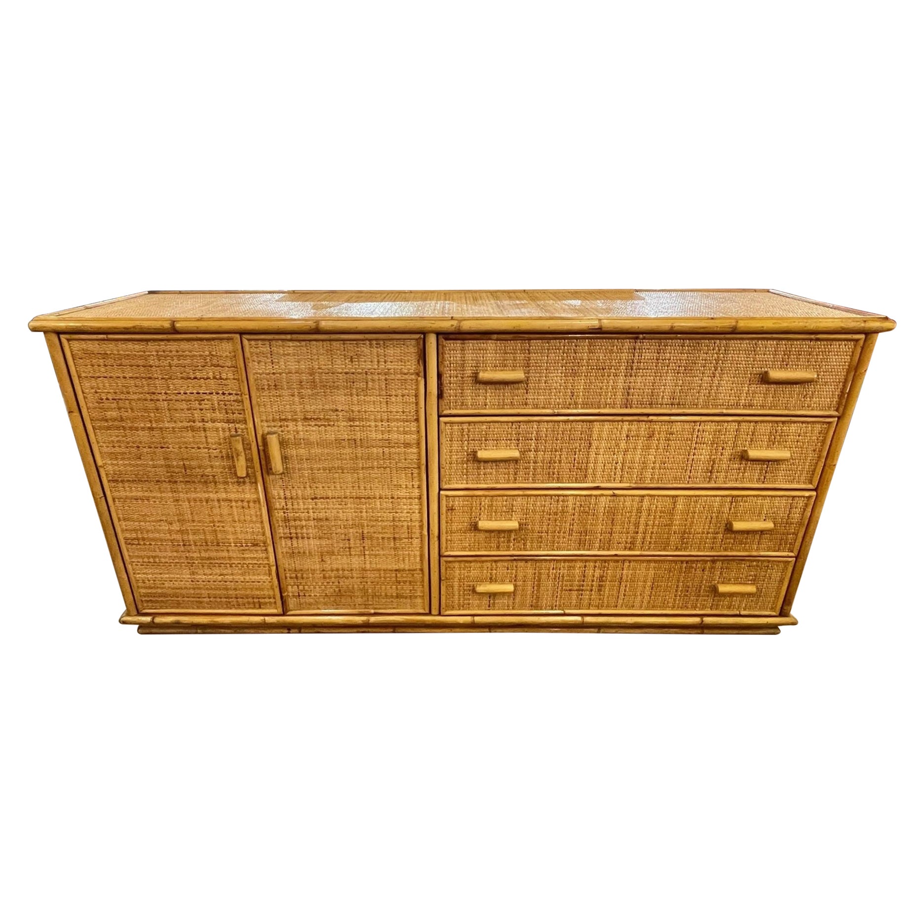 Vintage Italian Bamboo Dresser