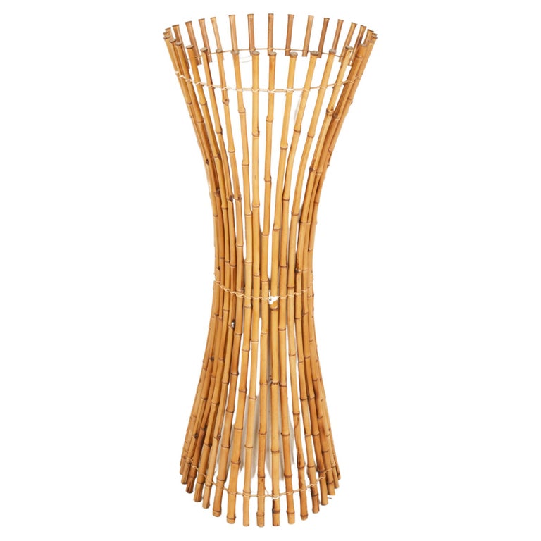 Vintage Italian Bamboo Floor Lamp, 1960s For Sale at 1stDibs