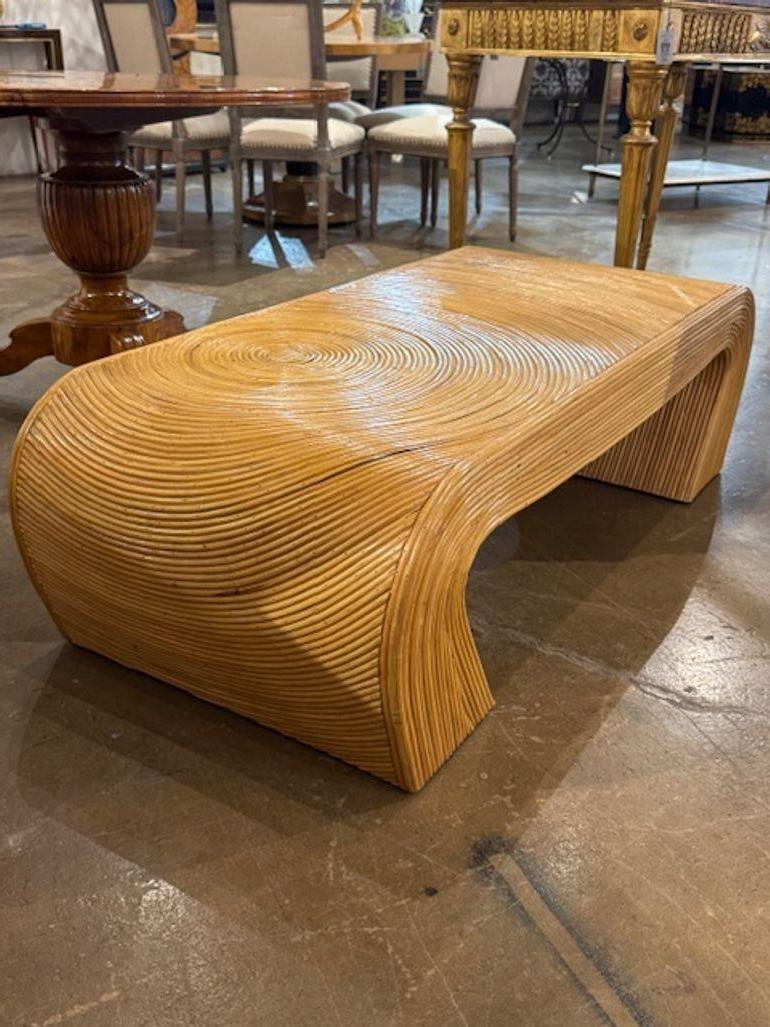 Table basse en bambou vintage italien en vente 1