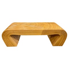 Table basse en bambou vintage italien