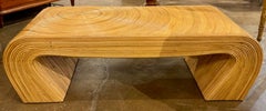 Table basse en bambou vintage italien