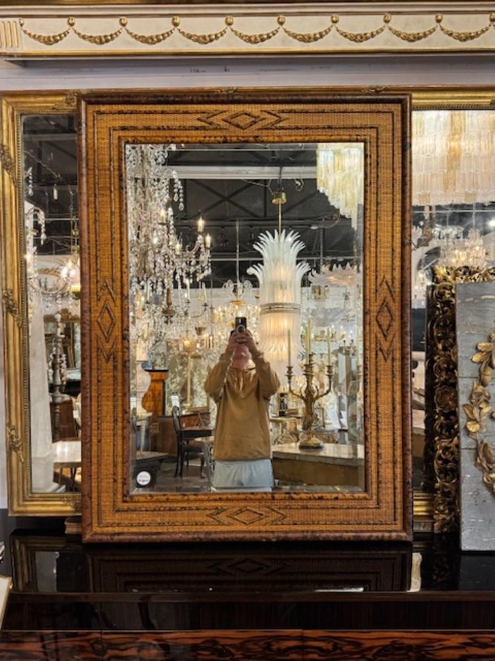 Italienischer Bambus-Spiegel Vintage im Zustand „Gut“ im Angebot in Dallas, TX