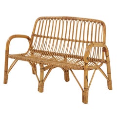 Vintage Italian Bamboo Settee