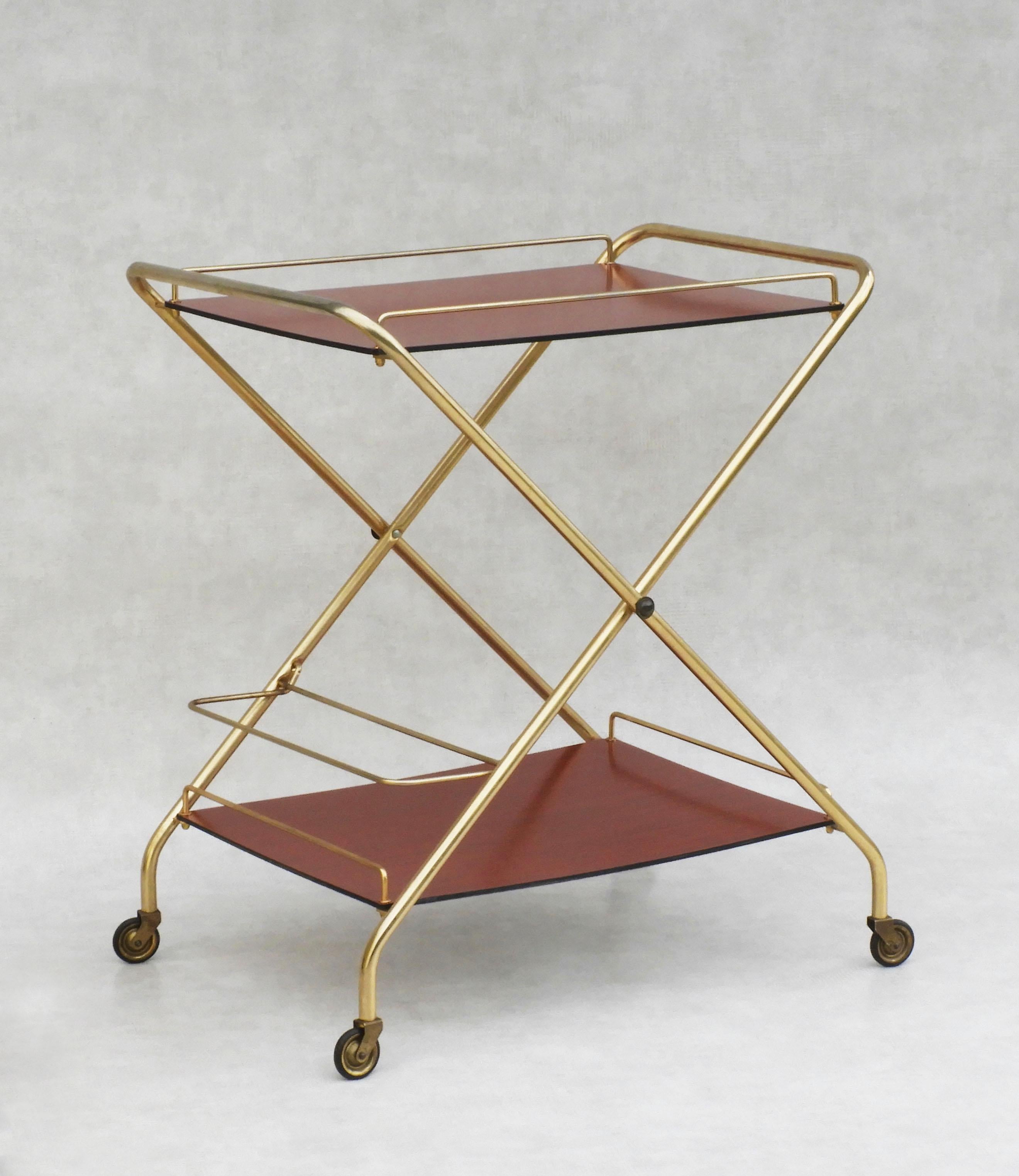 Vintage Italian Bar Cart, c1960 In Good Condition In Trensacq, FR