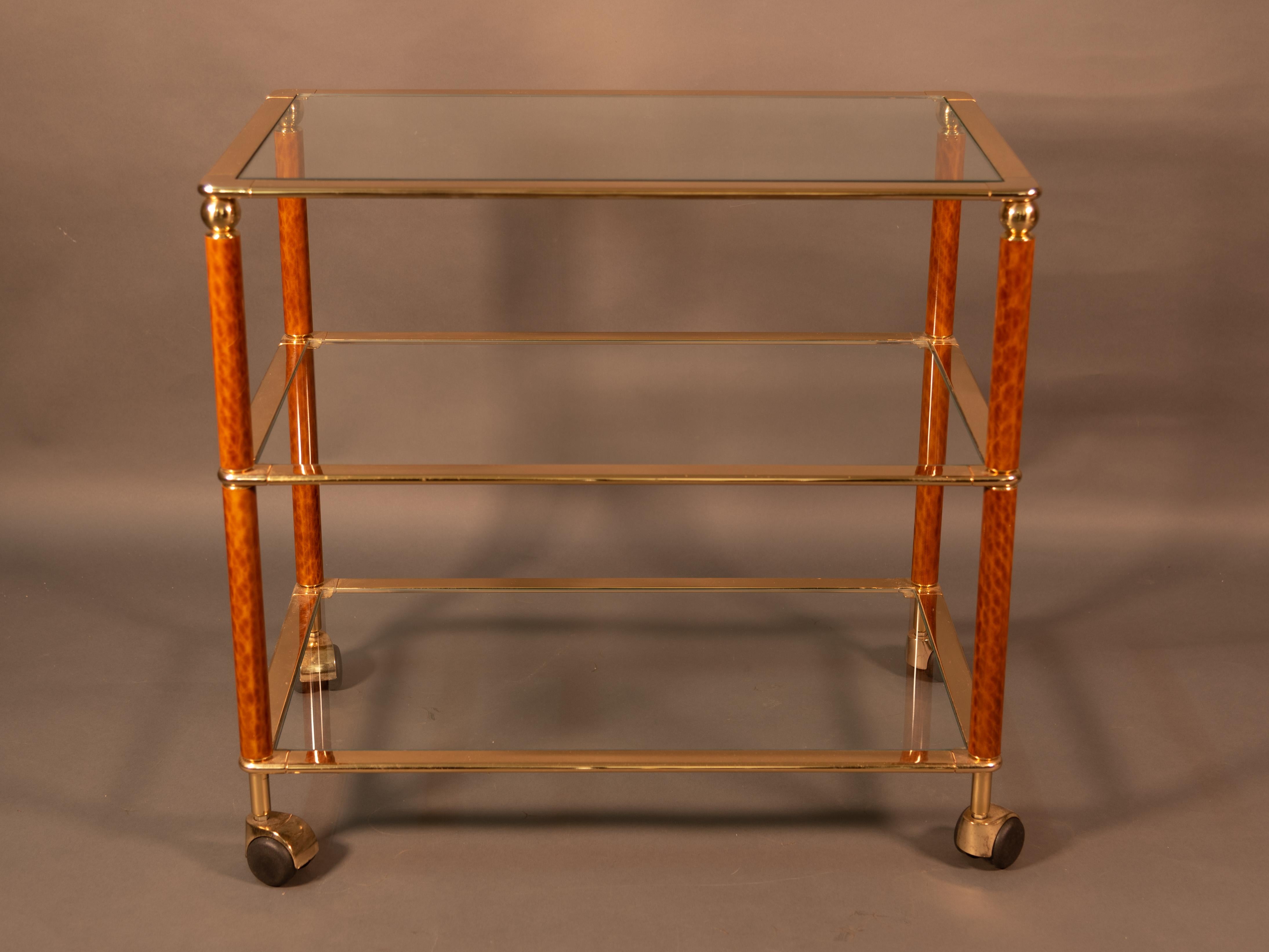 Willy Rizzo Style Vintage Italian Bar Cart 3