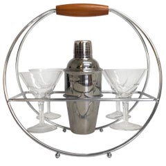 Vintage Italian Bar Set in the Manner of Alessi