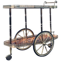 Vintage Italian Bar Trolley Serving Tables, 1930s