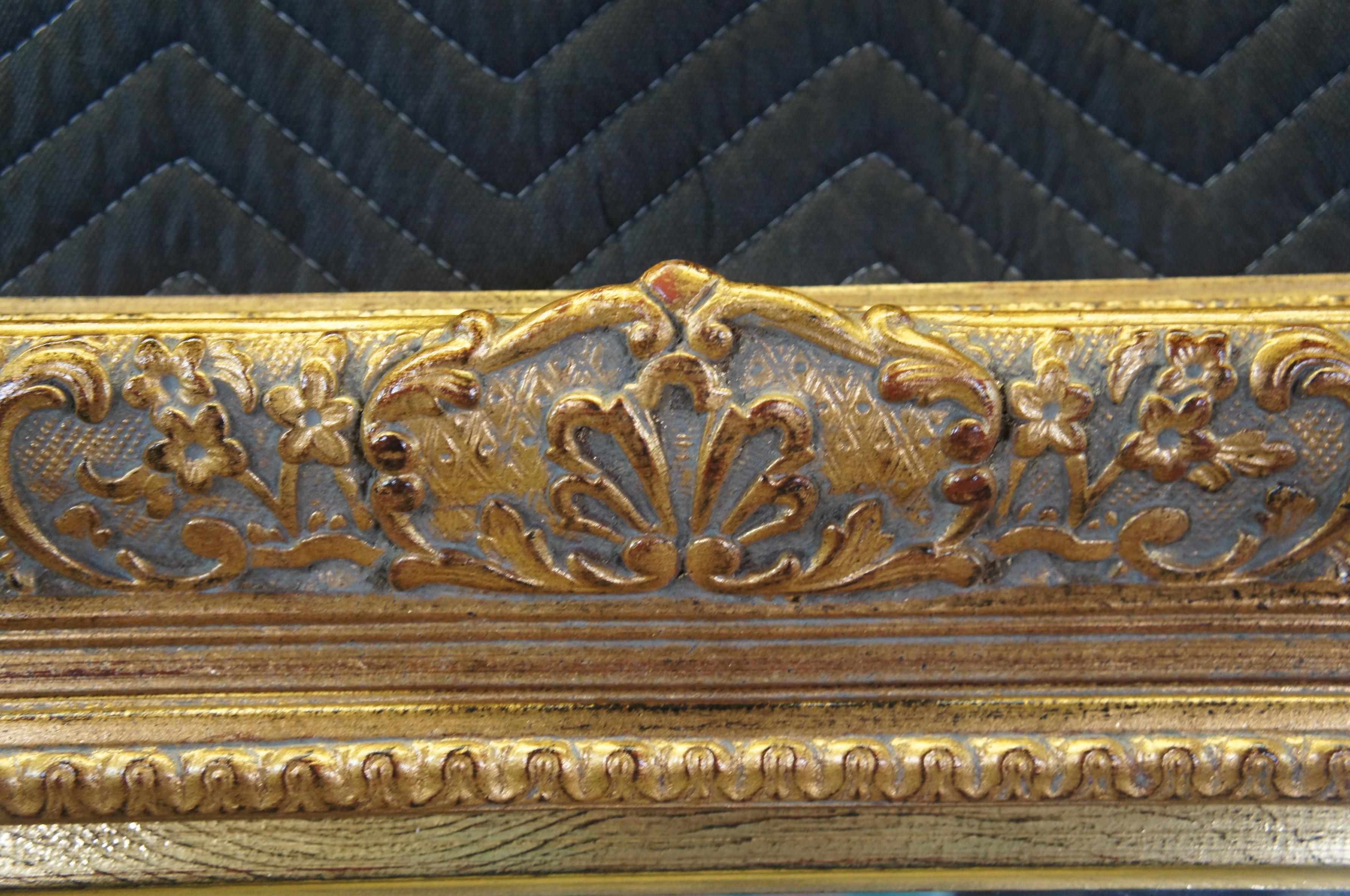 Hängespiegel im italienischen Barockstil aus abgeschrägtem Glas mit Goldrahmen 44