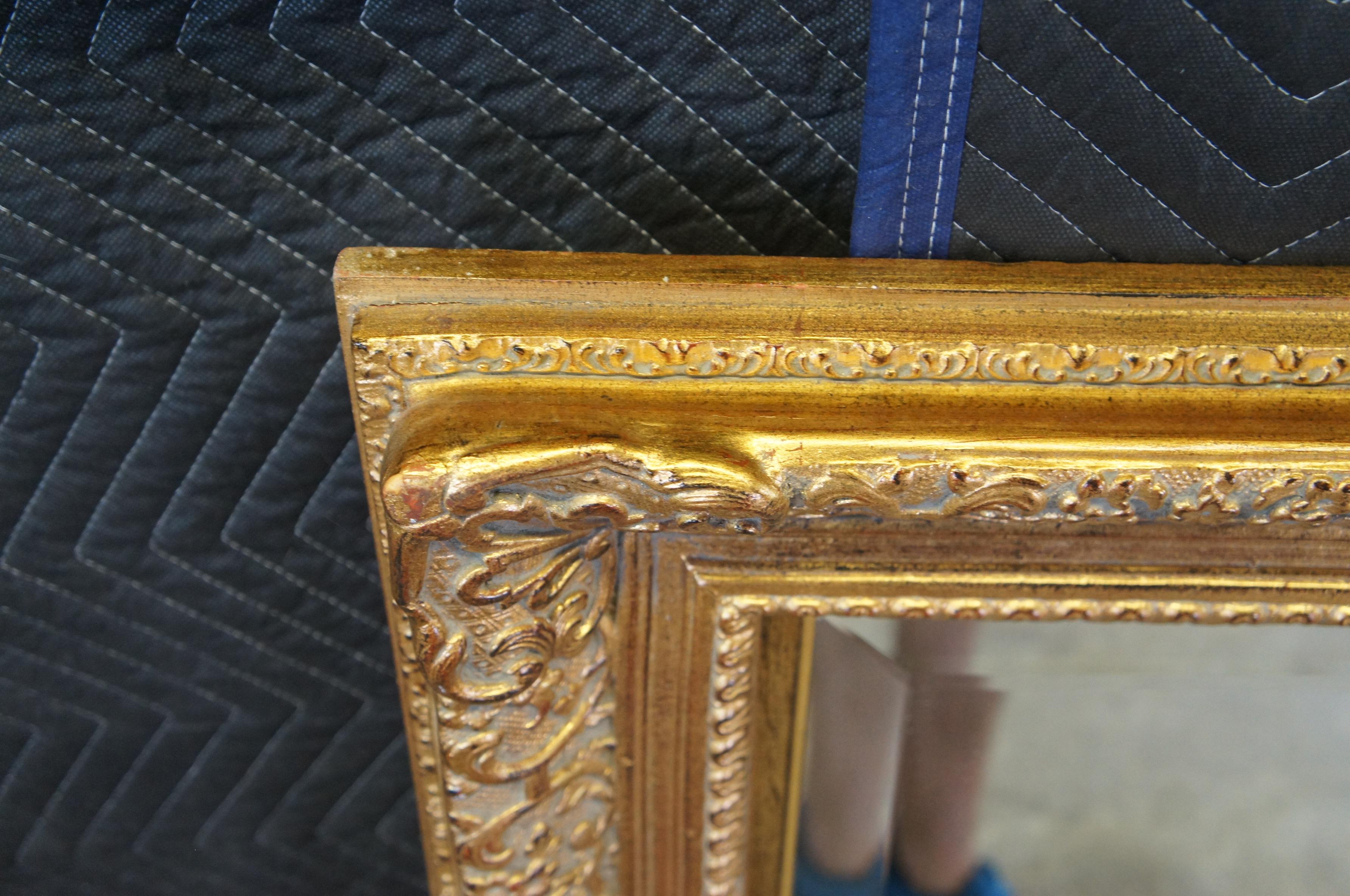 Hängespiegel im italienischen Barockstil aus abgeschrägtem Glas mit Goldrahmen 44