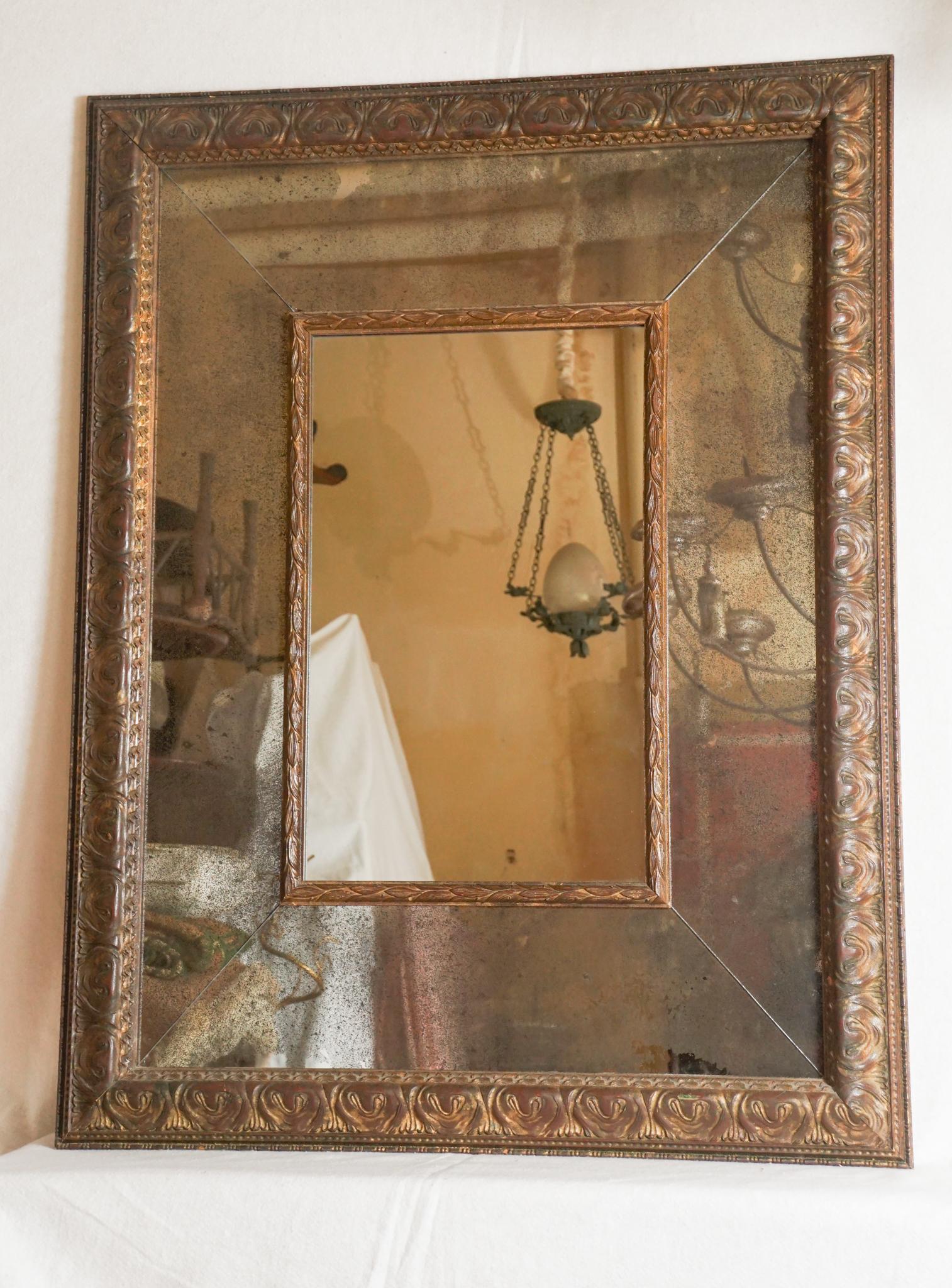 Baroque Revival Vintage Italian Baroque Style Mirror For Sale