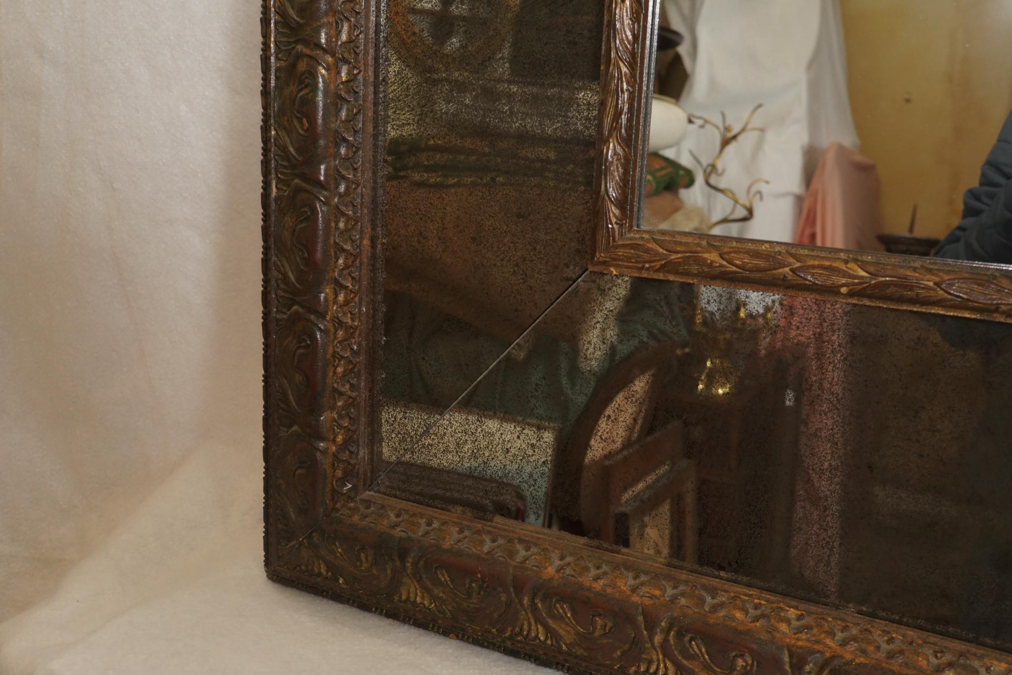 Vintage Italian Baroque Style Mirror For Sale 2