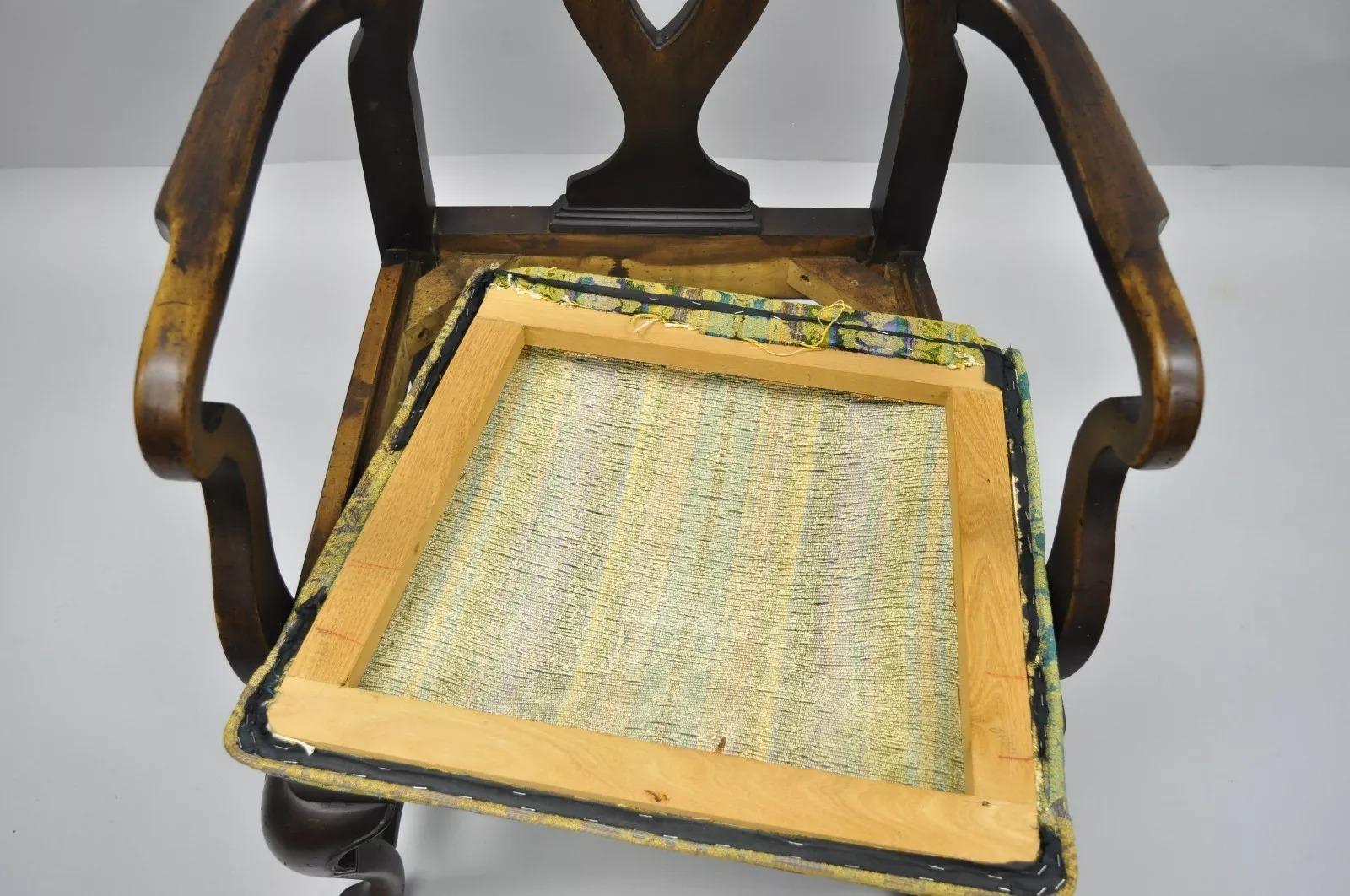 Paire de fauteuils de salle à manger à haut dossier de style rococo suédois baroque italien vintage en vente 2
