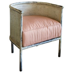 Vintage Italian Barrel Back Chair