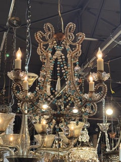Vintage Italian Beaded Chandelier