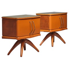 Vintage Italian Bedside Tables, 1950s Design, Restored by RETRO4M