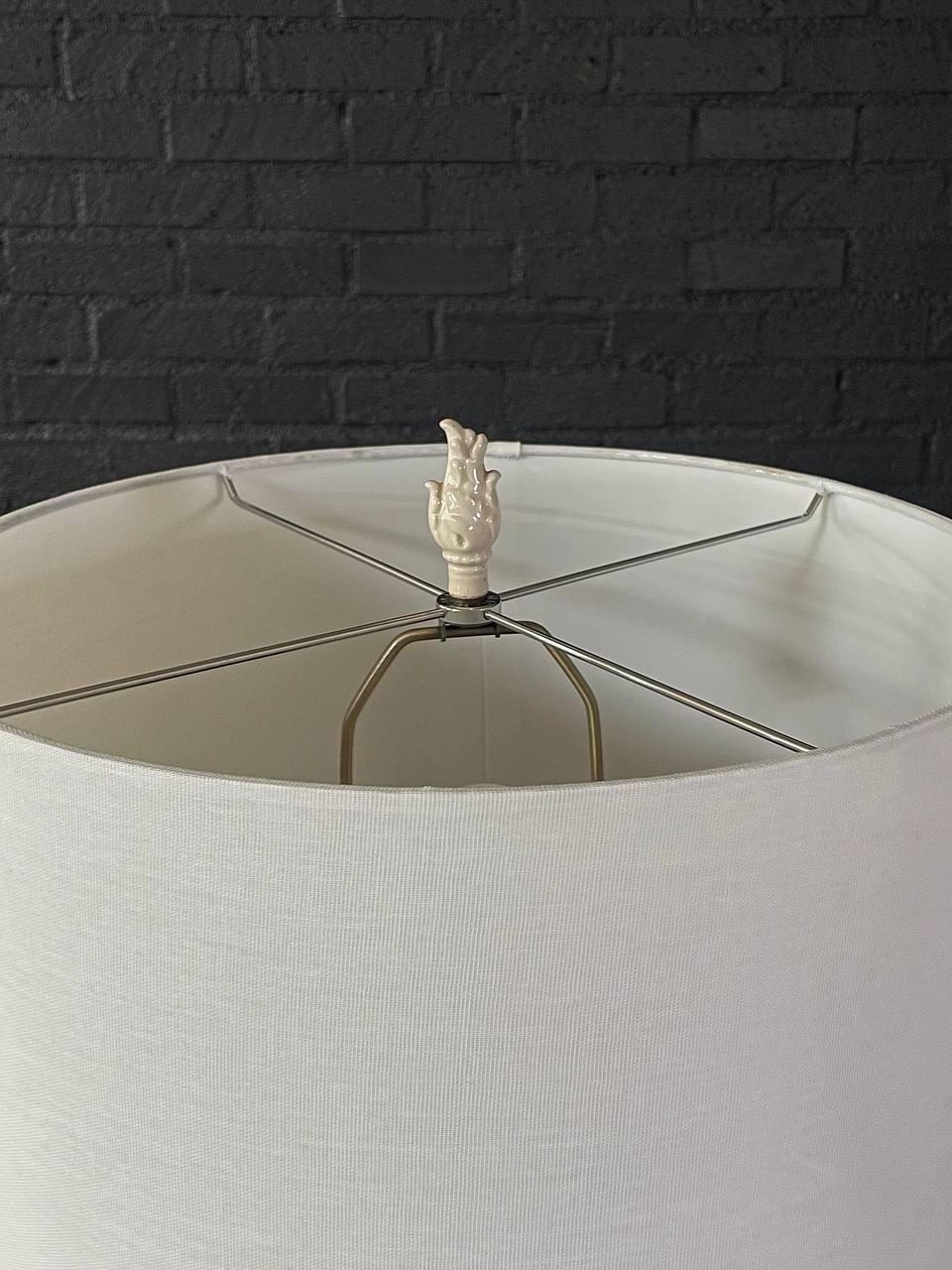 Vintage Italian Beige Lámpara de mesa de cristal de Murano en Bueno estado para la venta en Los Angeles, CA