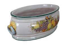 Vintage Italian Bellocci Ceramic Tuscan Pottery Planter Jardiniere Cachepot