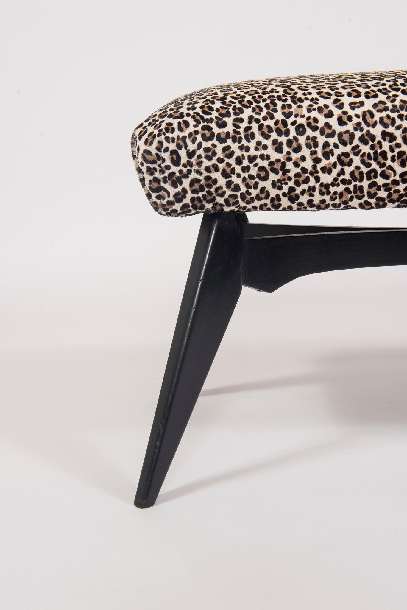 leopard print bench