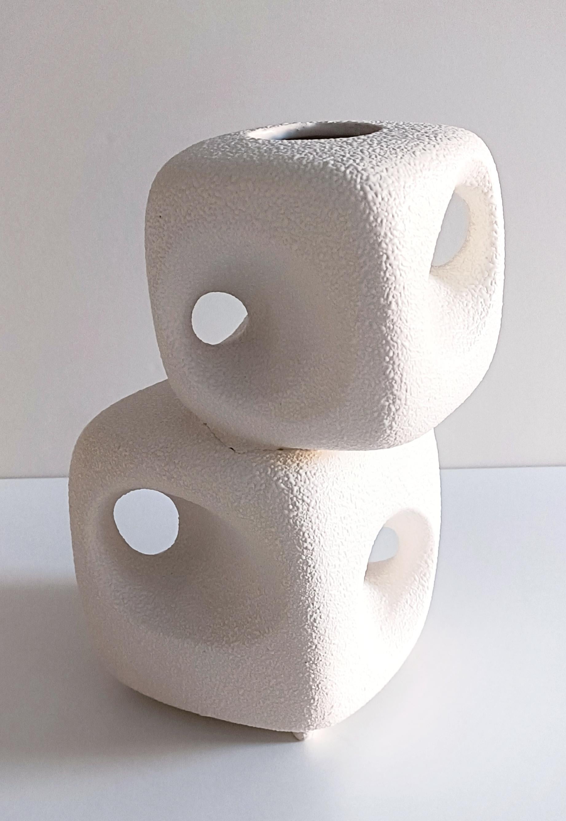 Vintage Italian Bertoncello by Roberto Rigon Sculptural Ceramic Vase, 1960s For Sale 7