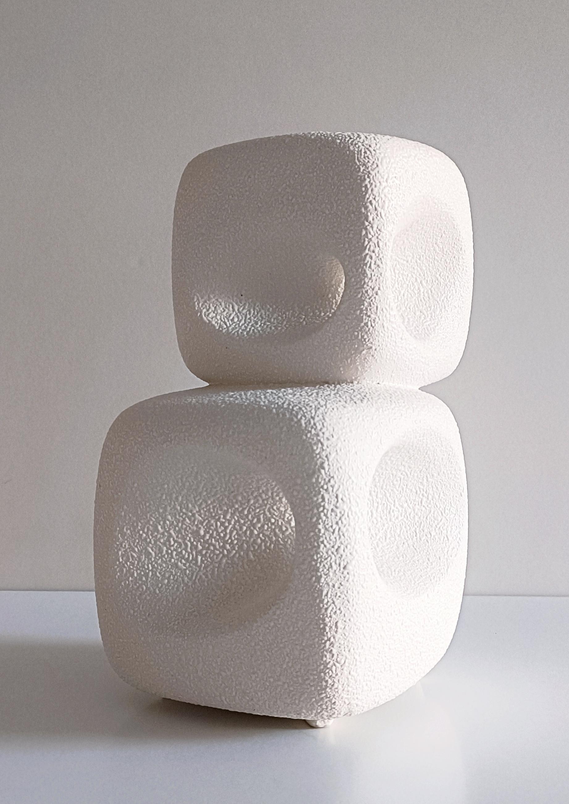 Molded Vintage Italian Bertoncello by Roberto Rigon Sculptural Ceramic Vase, 1960s For Sale