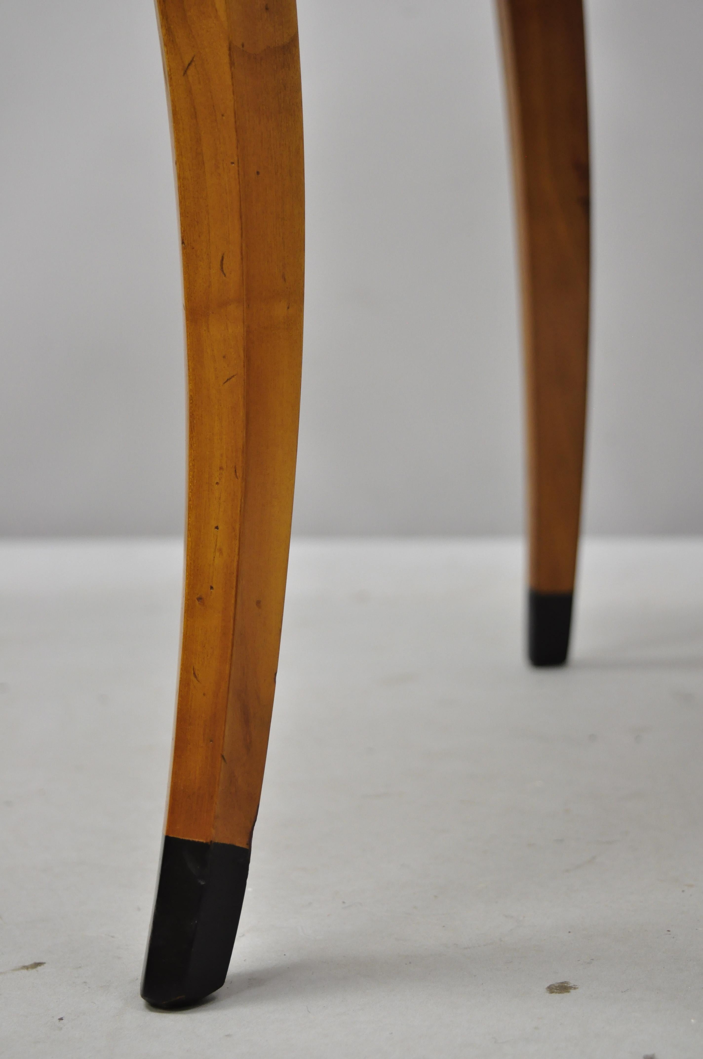 Vintage Italian Biedermeier Style Saber Leg Round Lamp Side Table 4