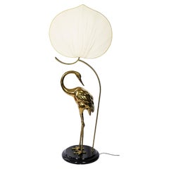 Lampadaire italien vintage avec oiseaux par Antonio Pavia