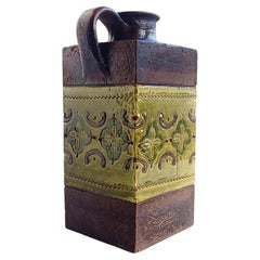 Brocca in ceramica d'epoca Bitossi Aldo Londi Arabesque Decor, anni '60