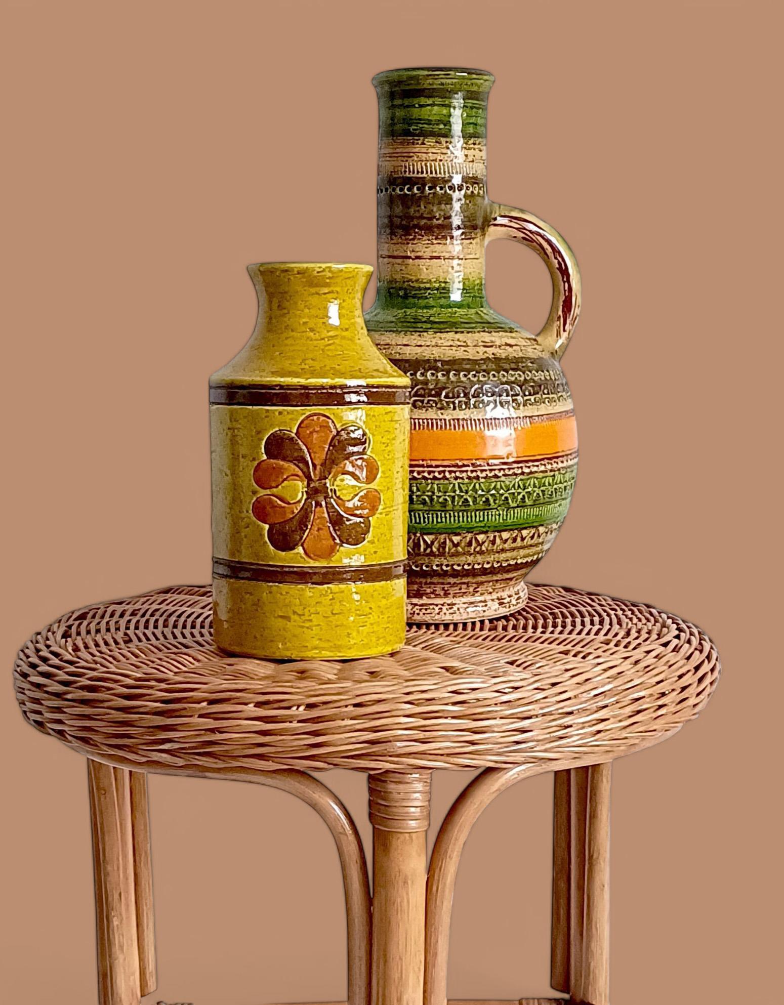 Vaso italiano d'epoca in ceramica Bitossi di Aldo Londi, Mid Century Modern, 1960 in vendita 3