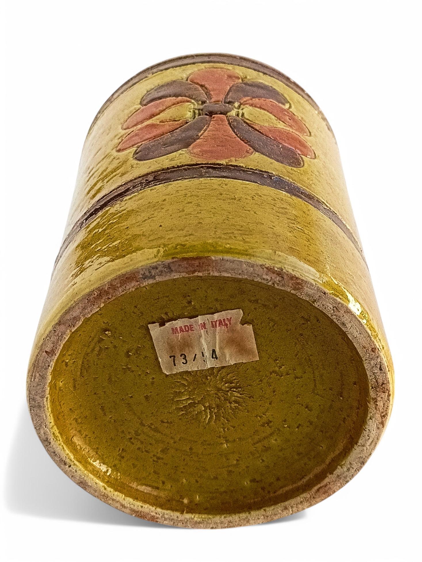 Vaso italiano d'epoca in ceramica Bitossi di Aldo Londi, Mid Century Modern, 1960 in vendita 7