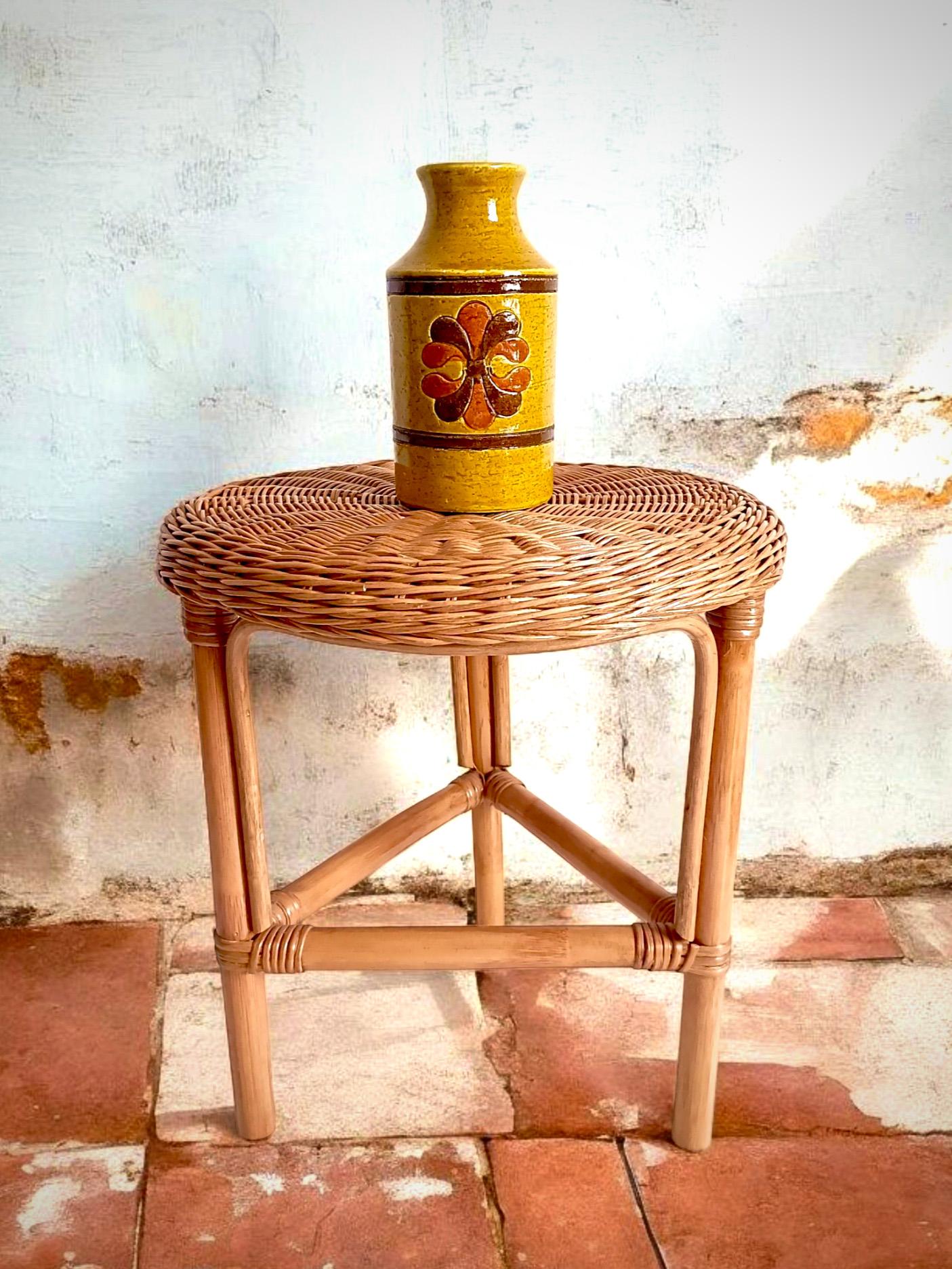 Italiano Vaso italiano d'epoca in ceramica Bitossi di Aldo Londi, Mid Century Modern, 1960 in vendita