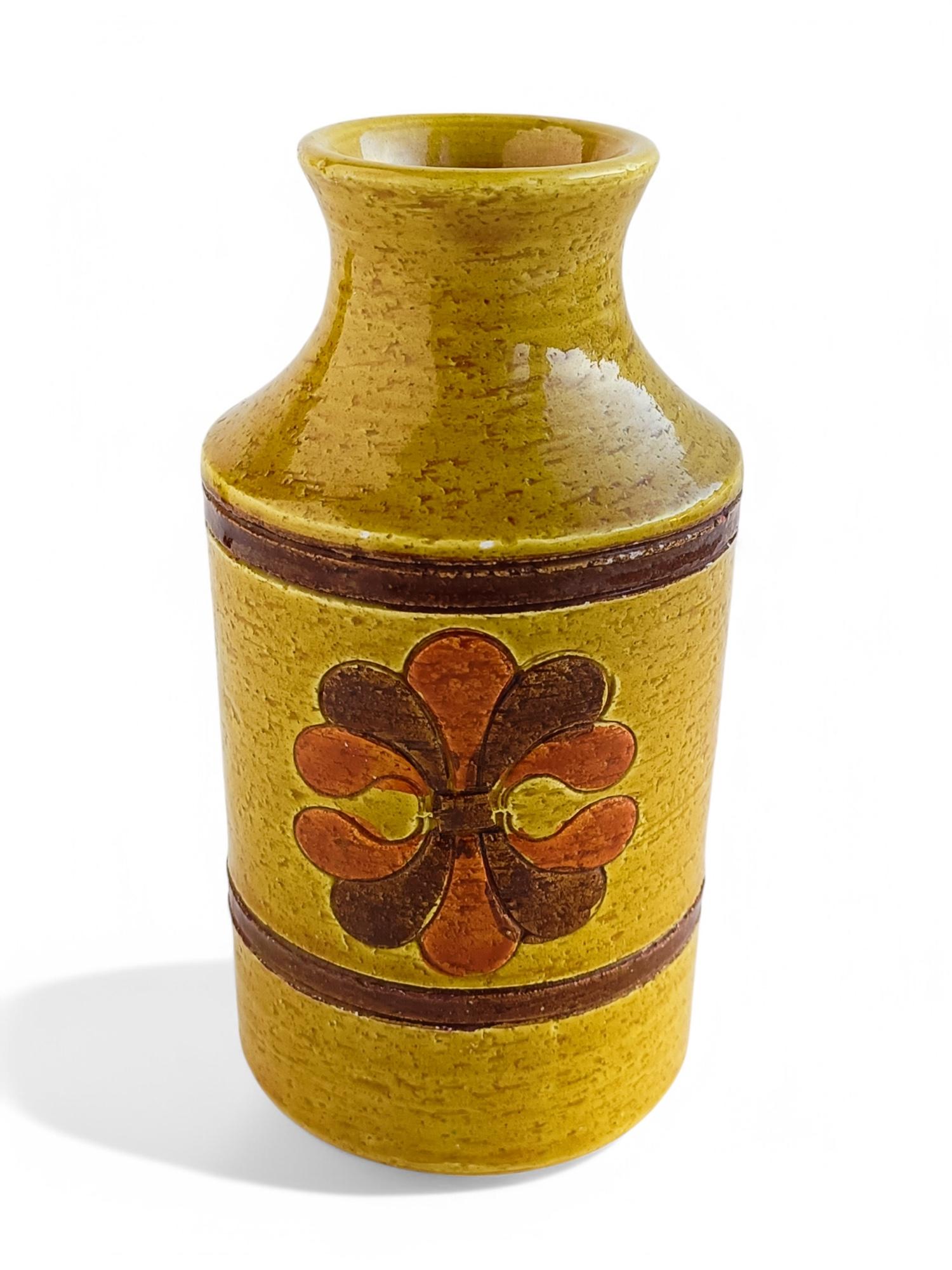 Ceramica Vaso italiano d'epoca in ceramica Bitossi di Aldo Londi, Mid Century Modern, 1960 in vendita