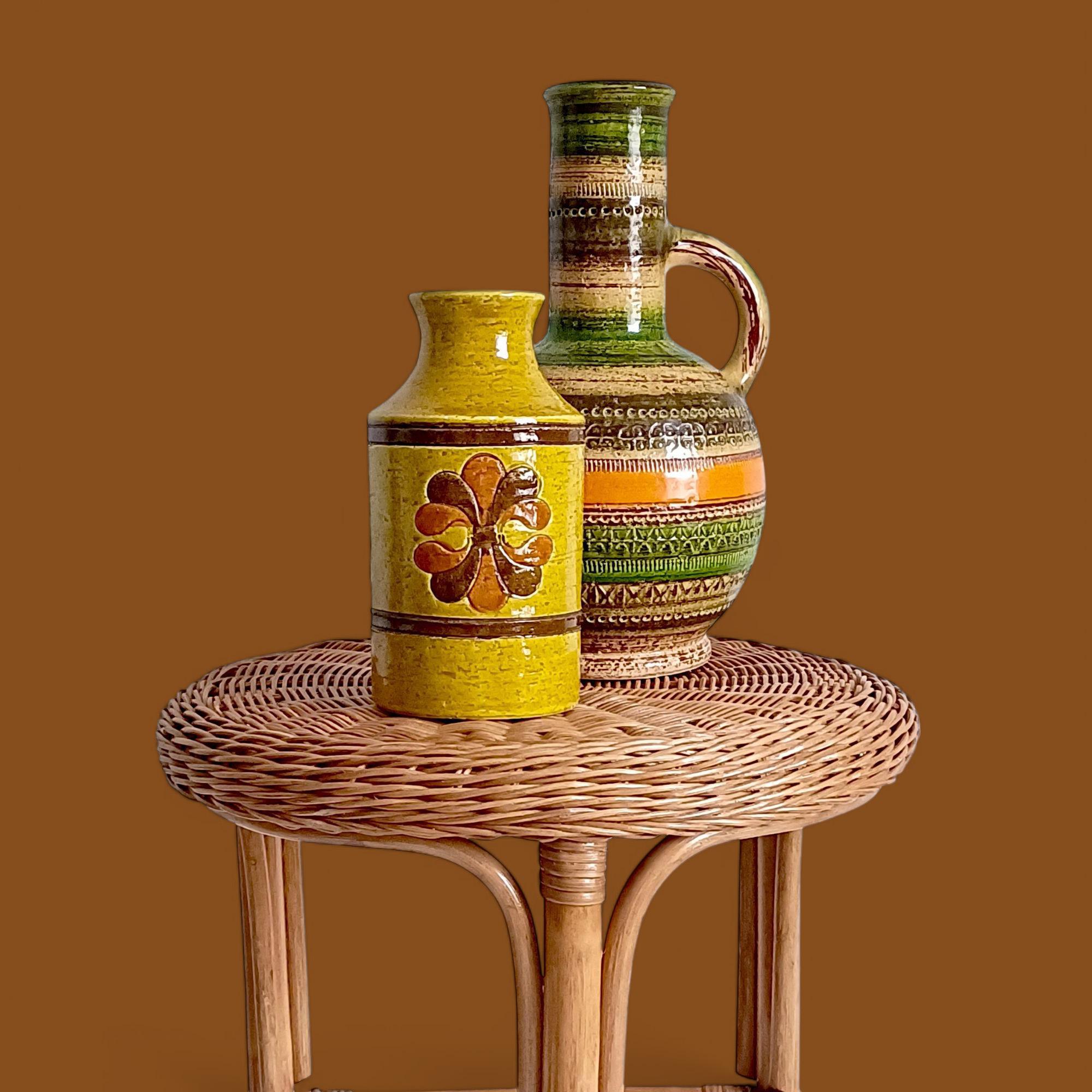 Vaso italiano d'epoca in ceramica Bitossi di Aldo Londi, Mid Century Modern, 1960 in vendita 1