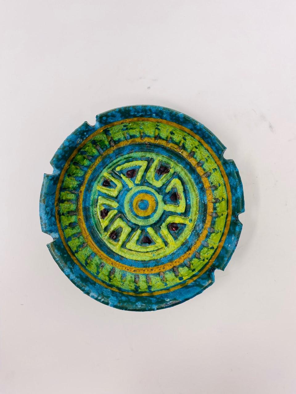 Cenicero vintage italiano de cerámica Studio Pottery de Bitossi Hecho a mano en venta