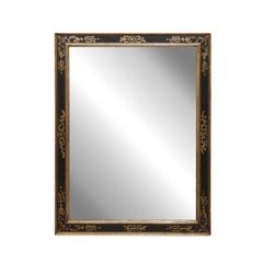 Vintage Italian Black & Gold Wall Mirror