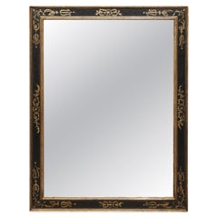 Vintage Italian Black & Gold Wall Mirror
