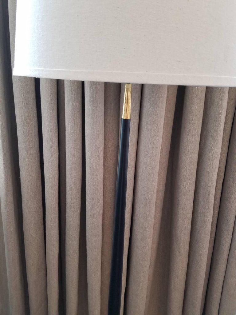 Vintage Italian Black or Brass Floor Lamp For Sale at 1stDibs